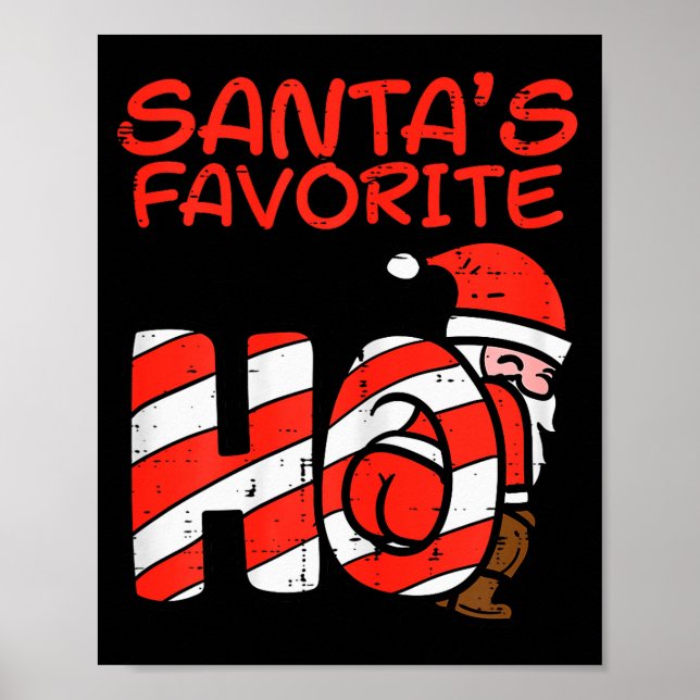 Póster Santas Favorite Funny Naughty Adult Christmas Xmas (Frente)