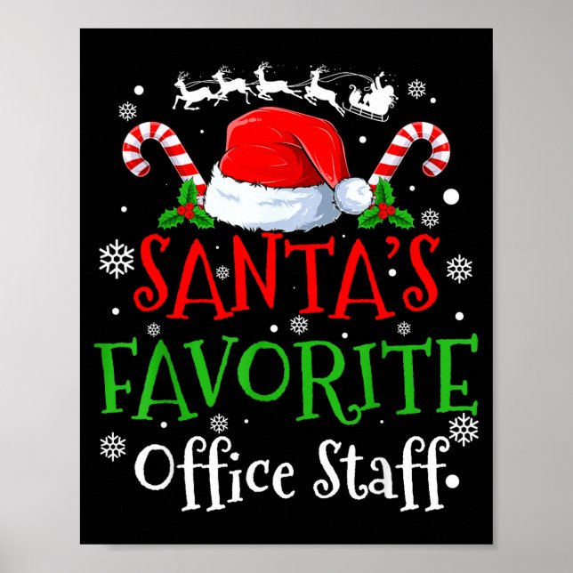 Póster Santa's Favorite Office Staff Christmas Party  (Frente)