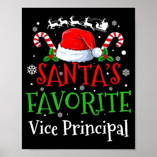 Póster Santa's Favorite Vice Principal Christmas Party  (Frente)