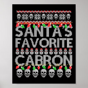 Póster Santas Navidad favorita de Cabron