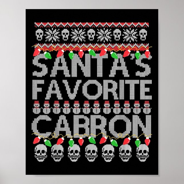 Póster Santas Navidad favorita de Cabron (Frente)