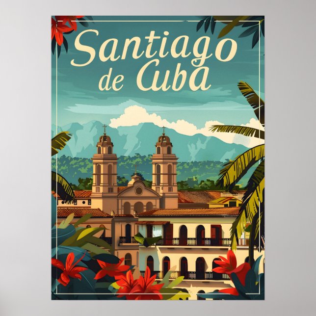 Póster Santiago de Cuba: Alma rítmica del Caribe (Frente)