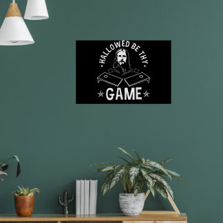Póster Santificado Sea Tu Juego Cornhole Cristiano Jesús