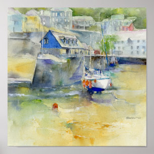 Póster Santo Austell Cornualles de Mevagissey