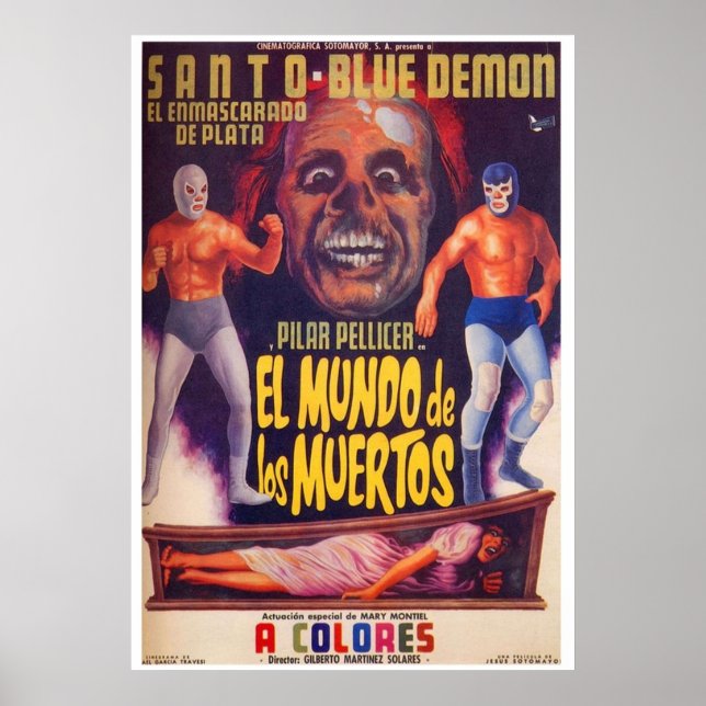 Póster Santo Azul Demon El Mundo De Los Muertos (Frente)