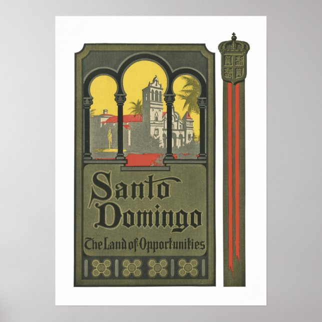 Póster Santo Domingo (blanco) (Frente)