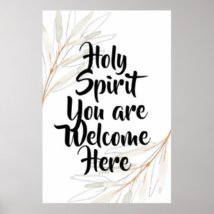 Póster Santo espíritu, eres bienvenido aquí