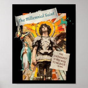 Póster Santo milenario La Eucaristía Camino al Cielo