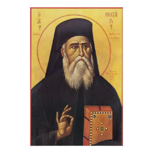 Póster Santo Nectarios de Egina Cristiano Ortodoxo Bizant
