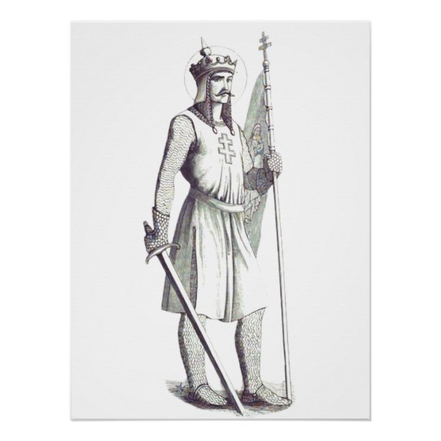 Póster Santo Rey Esteban Rey de Hungría (Anverso)