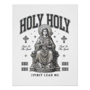 Póster Santo Santo Grabado Vintage Diseño de Camiseta Rel