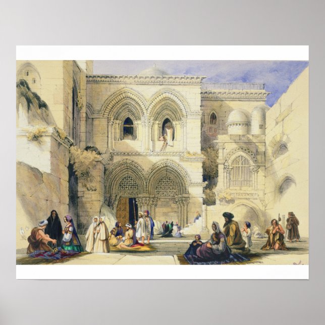 Póster Santo Sepulcro, en Jerusalén (color litho) (Frente)