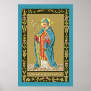 Póster Santo Tomás Becket con Espada en Mitra (P 005)
