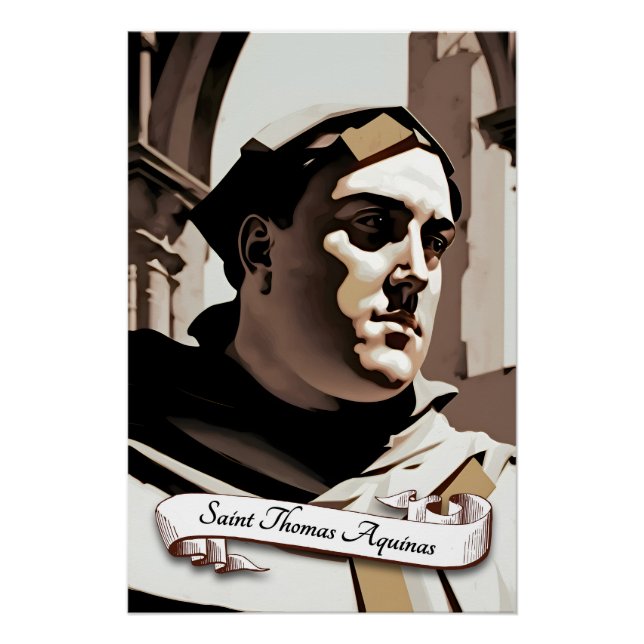 Póster Santo Tomás de Aquinas (Anverso)