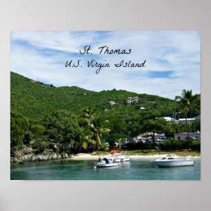 Póster Santo Tomás, Islas Vírgenes de los Estados Unidos