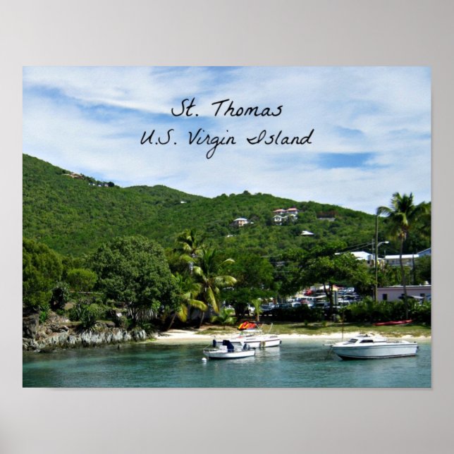 Póster Santo Tomás, Islas Vírgenes de los Estados Unidos (Frente)