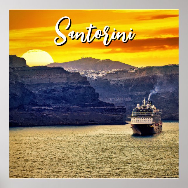 Póster Santorini (Frente)