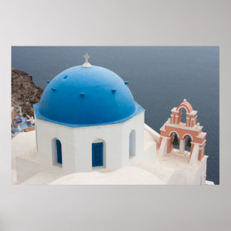 Póster Santorini Church