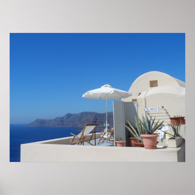 Póster Santorini, Grecia (Frente)