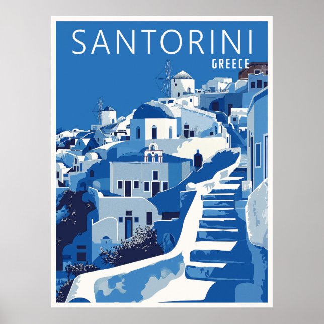 Póster Santorini Grecia (Frente)