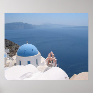 Póster Santorini Grecia