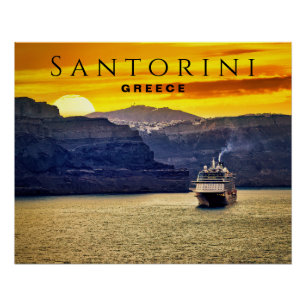 Póster Santorini, Grecia