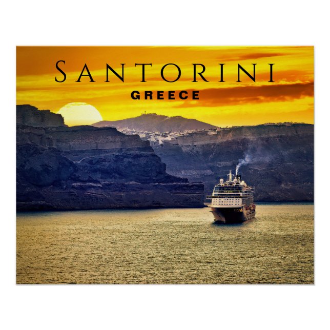 Póster Santorini, Grecia (Anverso)