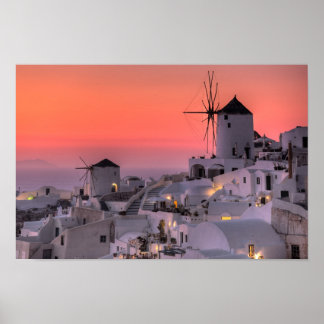 Póster Santorini, Grecia