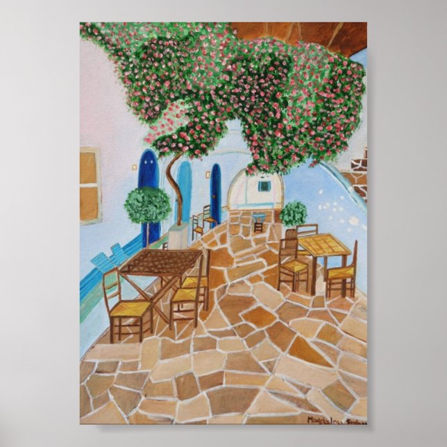 Póster Santorini Grecia (Frente)