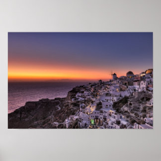 Póster Santorini, Grecia
