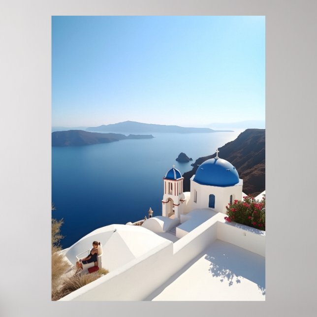Póster Santorini Grecia (Frente)