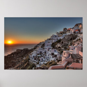 Póster Santorini, Grecia