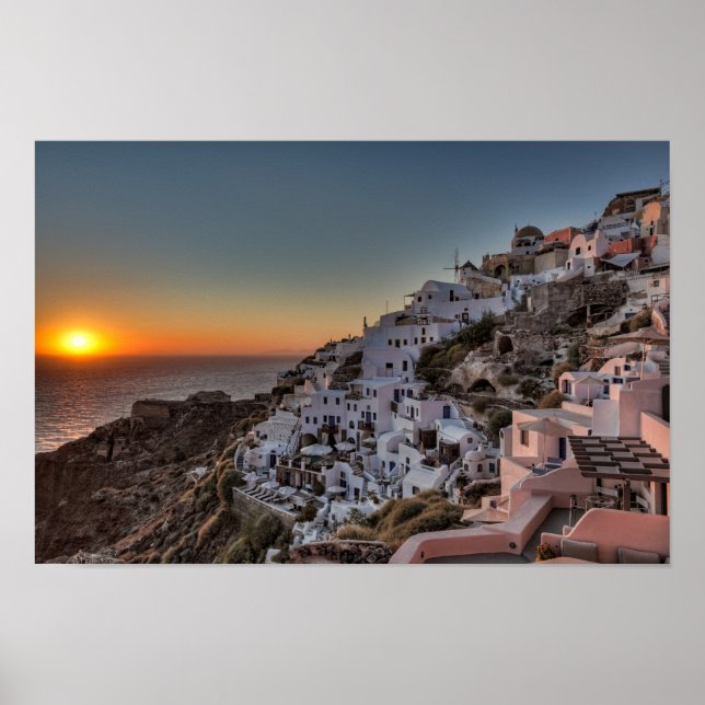 Póster Santorini, Grecia (Frente)