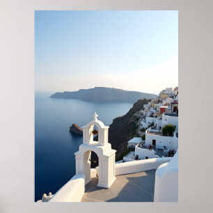 Póster Santorini Grecia