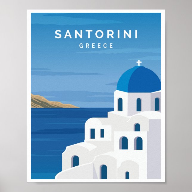 Póster Santorini Grecia (Frente)