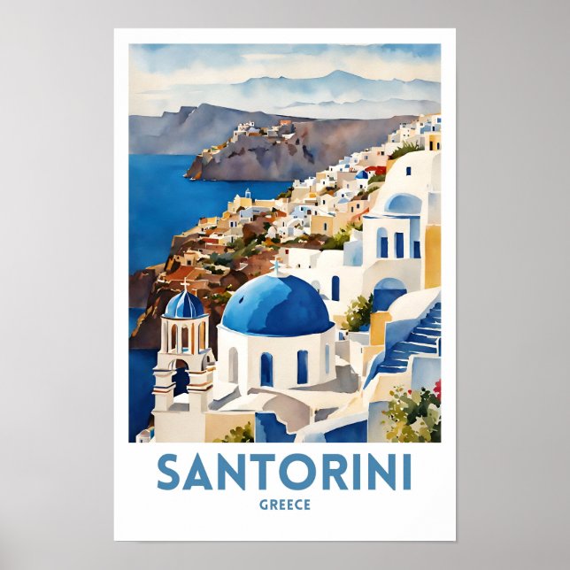 Póster Santorini Grecia (Frente)
