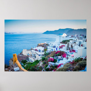 Póster Santorini Grecia