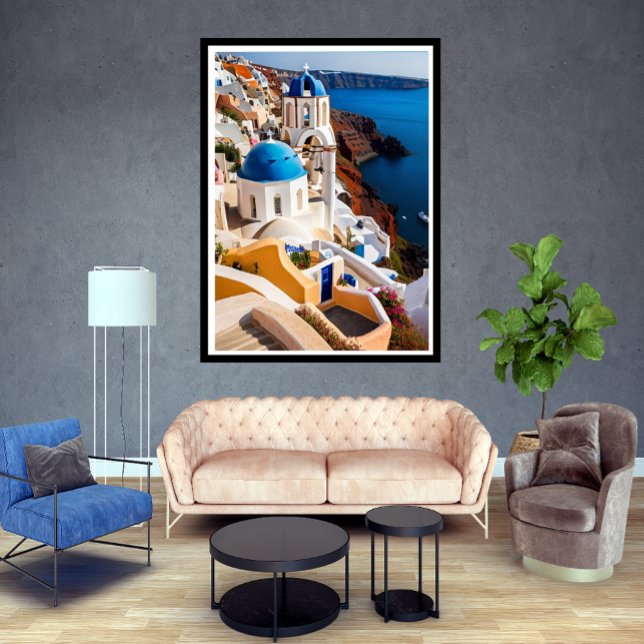 Póster Santorini Grecia hermosas casas solares (Subido por el creador)