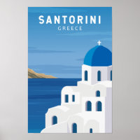 Santorini Grecia Retro Vintage