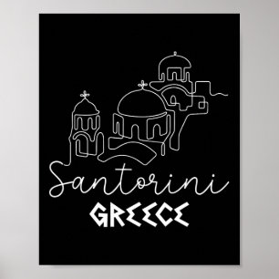 Póster Santorini Grecia Viaja en verano