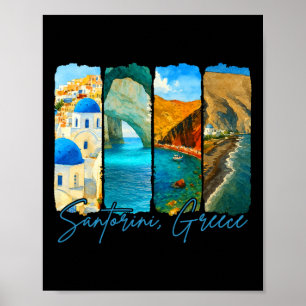 Póster Santorini Grecia Viajar Pincelada Encuentrame En