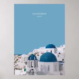 Póster Santorini, Grecia Viaje Artwork