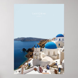 Póster Santorini, Grecia Viaje Artwork