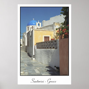 Póster Santorini kitty