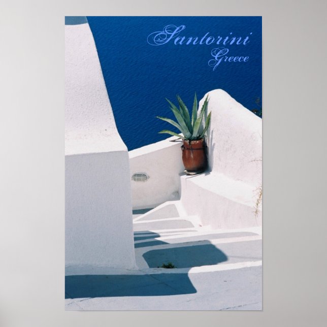 Póster Santorini, Poster de Grecia (Frente)