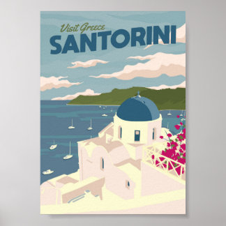 Póster Santorini - Poster de Viajes de Viaje