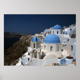 Póster Santorini Print, papel Poster de valor (mate)