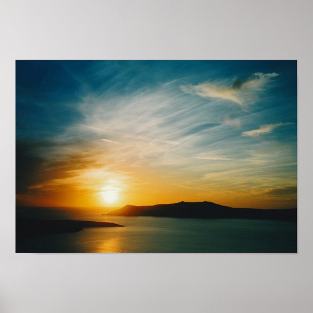 Póster Santorini sunset, Greece (Frente)