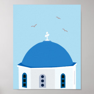 Póster Santorini Travel Grecia