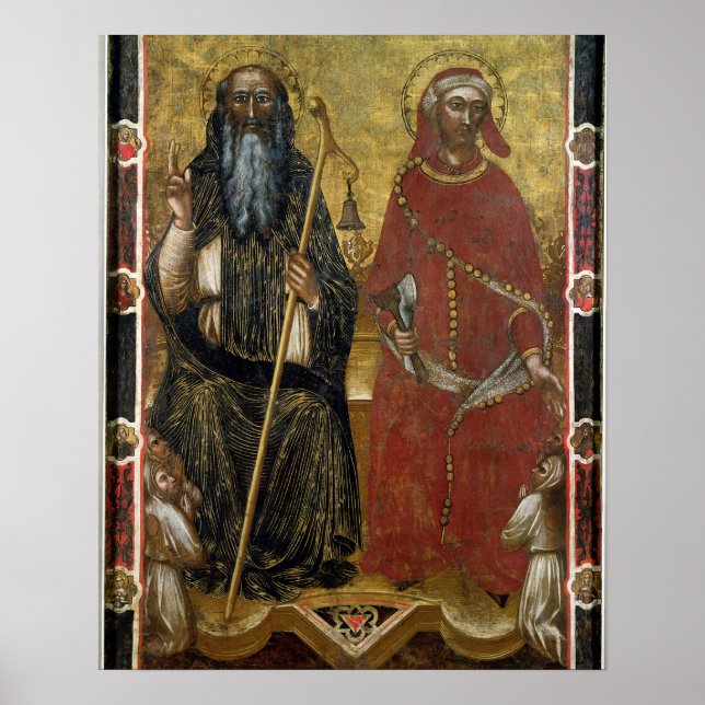 Póster Santos Anthony Abbot y Eligius - Proceso pintado (Frente)